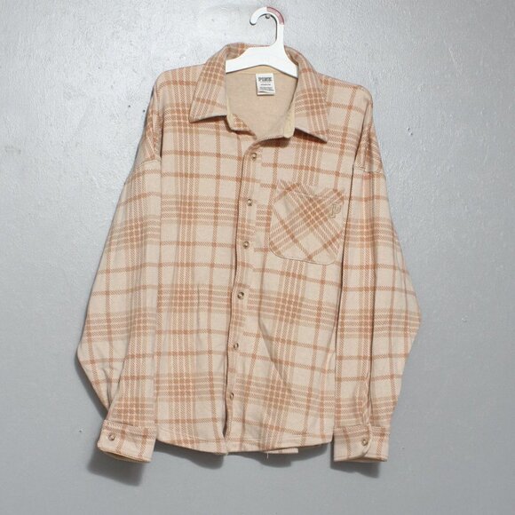 PINK Victoria's Secret Jackets & Blazers - Victoria’s Secret PINK soft cozy lightweight jacket shirt shacket